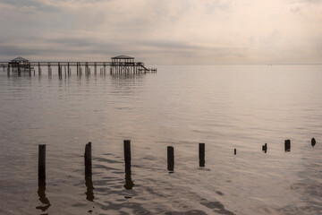Fototapeta premium Cloudy Afternoon in Fairhope, Alabama