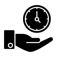 Time Management Glyph Icon