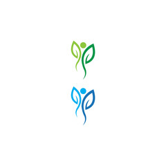 Fototapeta na wymiar beauty nutrition organis logo design vector illustration