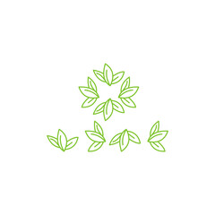 Fototapeta na wymiar Green Leaf eco organic Logo desain template vektor