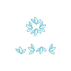  Green Leaf eco organic Logo desain template vektor