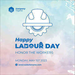 Naklejka premium happy international poster template design