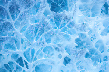 a close up of a blue ice surface