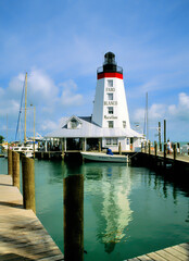 Fototapeta na wymiar Faro Blanco lighthouse at Marathon in the Florida Keys, Florida, USA