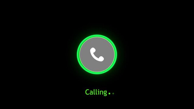 Technology phone calling animation. Incoming call, phone calling.	