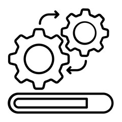 Process Setting Outline Icon