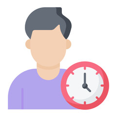 Employee Time Flat Icon