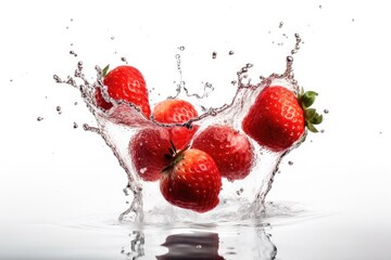 Splashing Strawberry into Water Generative AI
