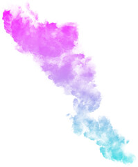 Pink and Blue Gradient Smoke Abstract Shape
