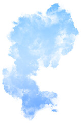 Blue Gradient Smoke Abstract Shape