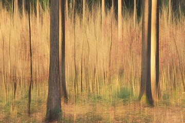 Wiosenno leśne abstrakcje - obrazy, fototapety, plakaty