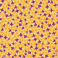 Seamless decorative elegant pattern with yellow daffodils. Print for textile, wallpaper, covers, surface. For fashion fabric. Retro stylization.