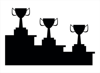 
trophy vector design illustration isolated on white background
