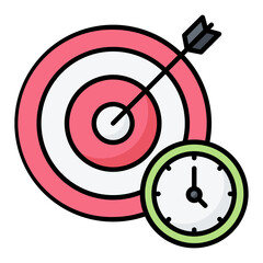 Target Time Line Color Icon