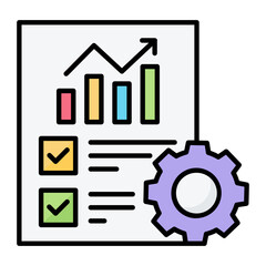 Productivity Time Line Color Icon