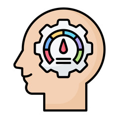 Personal Efficiency Line Color Icon