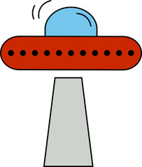 space rocket design illustration isolated on transparent background