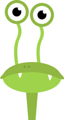 alien design illustration isolated on traansparent background