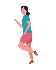 One person jogging activity