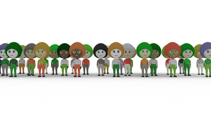 Fototapeta premium group of 3d people