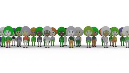 group of 3d people