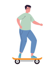 Boy on skateboard