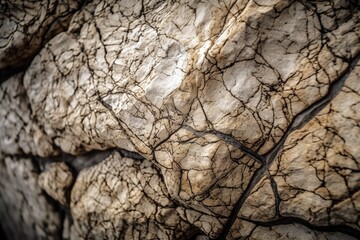 Stone textured with cracks and irregular lines. Generative AI