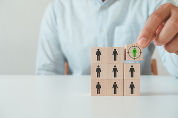 Target customer, buyer persona, marketing segmentation, job search, job recruitment concept....