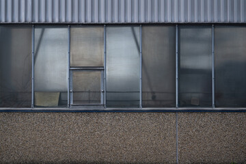 Gray factory facade