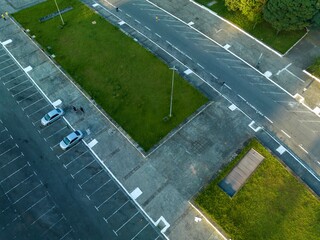 Foto aérea da praça Charles Miller, zona nobre de São Paulo, proximo aos bairros de Pacaembu e Perdizes