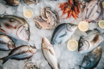 Seafood on ice Generative AI