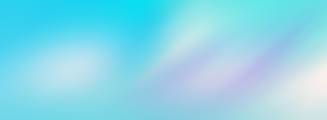 Obraz premium Soft lilac blue gradient background for advertising and presentation of cosmetic products. Various abstract spots. Long banner.