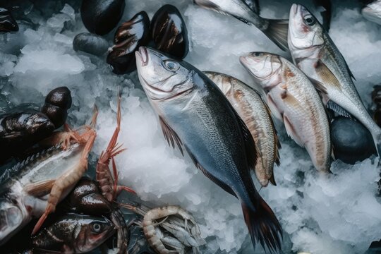 Seafood on ice Generative AI