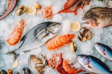 Seafood on ice Generative AI