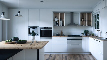 Interior Design Modern Scandinavian Kitchen AI 2
