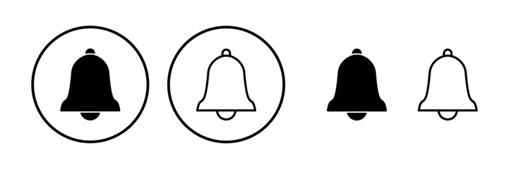 Bell Icon vector in trendy flat style isolated. Notification symbol web site design