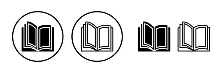 Book icon vector. Open book vector icon.