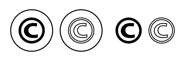 Copyright icon vector. copyright symbol