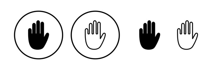 Hand icon vector. hand symbols. palm