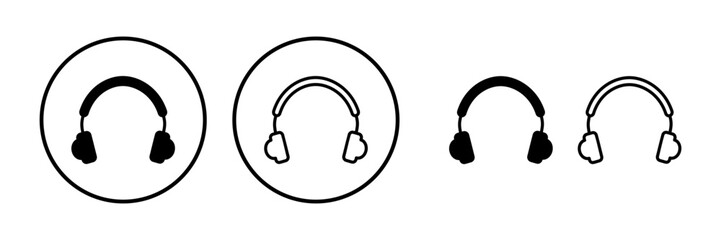 Fototapeta na wymiar Headphone icon vector. headphones earphones icon. headset