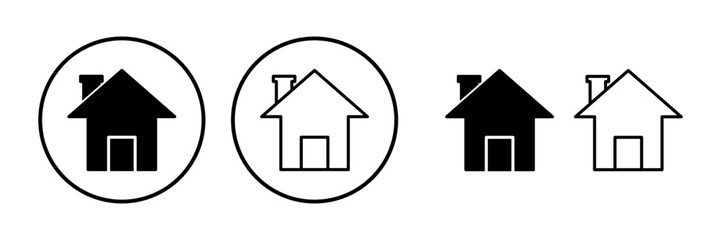 Fototapeta premium Home icon vector. House vector icon