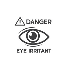 symbol of eye irritant, vector art.