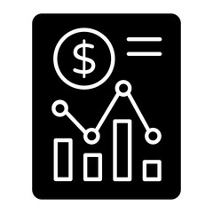 Sale Report Glyph icon