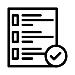 Outline Icon Black task list,files and folders,contents,tasks,content.