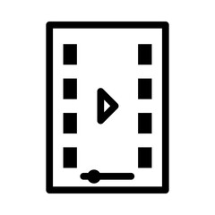 Outline Icon Black movie,user interface,film,play button,video player