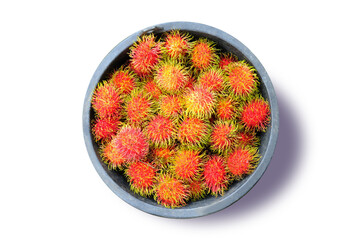 Harvesting from rambutan orchards, original varieties of very good quality in southern Thailand.