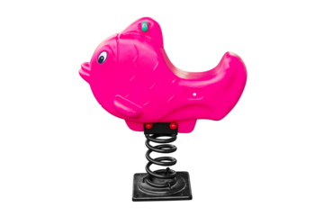 Pink plastic fish bench.