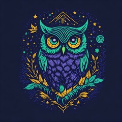 owl illustration, generative AI
