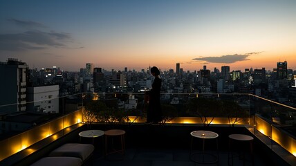 Fototapeta premium Sake Cocktails at Sunset