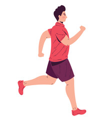 athlete running in competition